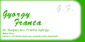 gyorgy franta business card